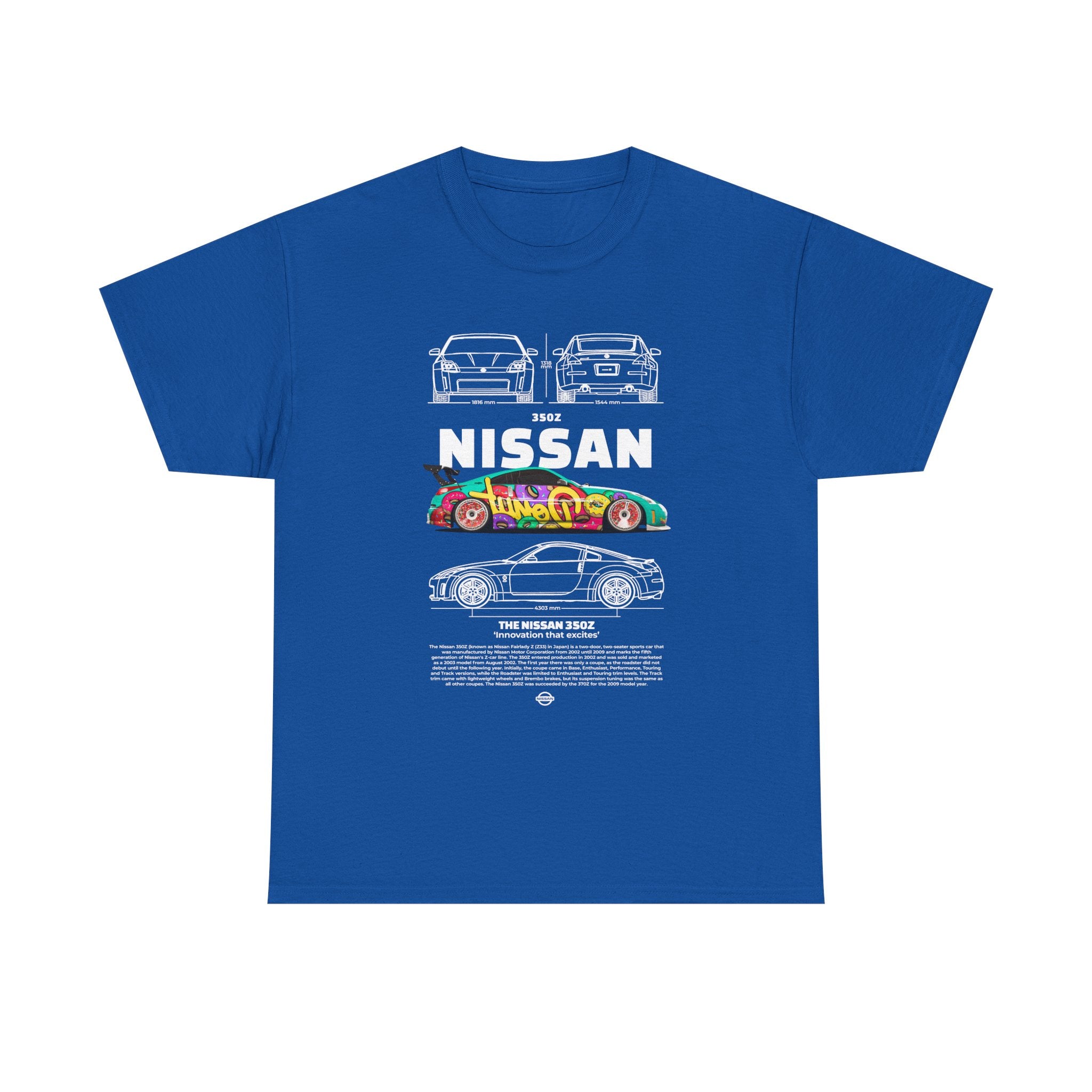 JDM T-Shirt Race Drift Street Cars Merch Mechanic Blue Prints Custom Tee Shirts